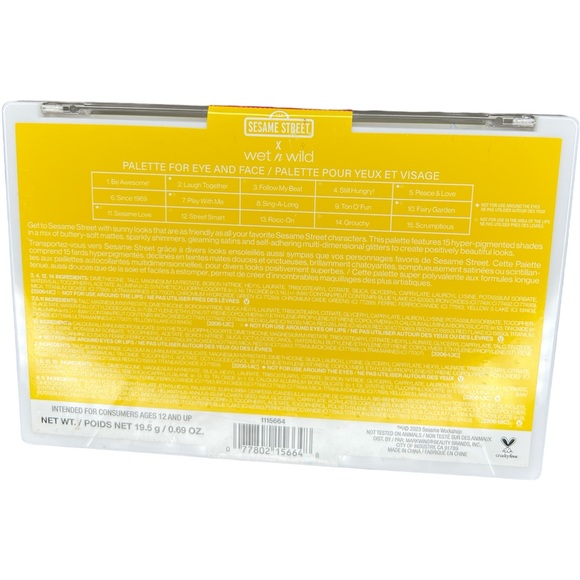 Wet N Wild Sesame Street How To Get To Sesame Street Eye & Face Palette - Picture 2 of 4